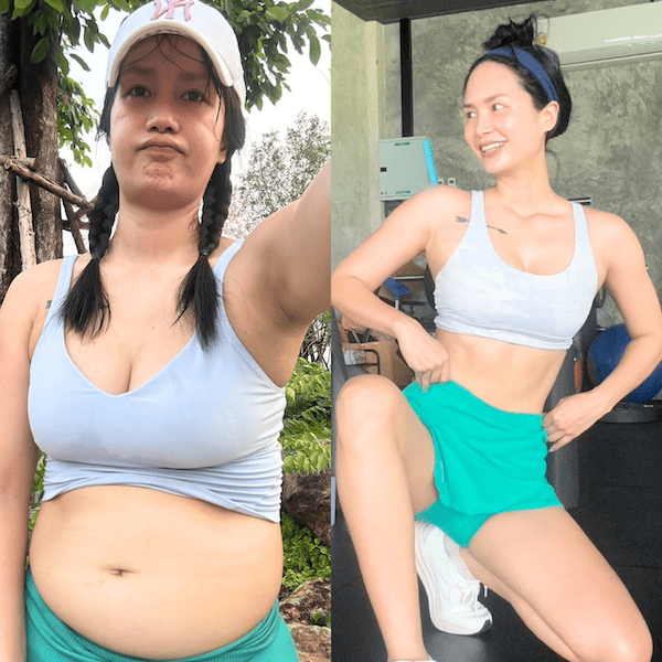 รูป before / after — คุณปุ๊ก — โปรแกรม 1:1, 4 เดือน